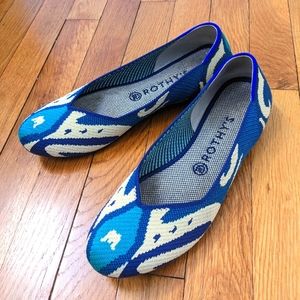 Rothy's RARE Moroccan Blue round toe shoes